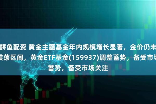 鳄鱼配资 黄金主题基金年内规模增长显著，金价仍未突破震荡区间，黄金ETF基金(159937)调整蓄势，备受市场关注